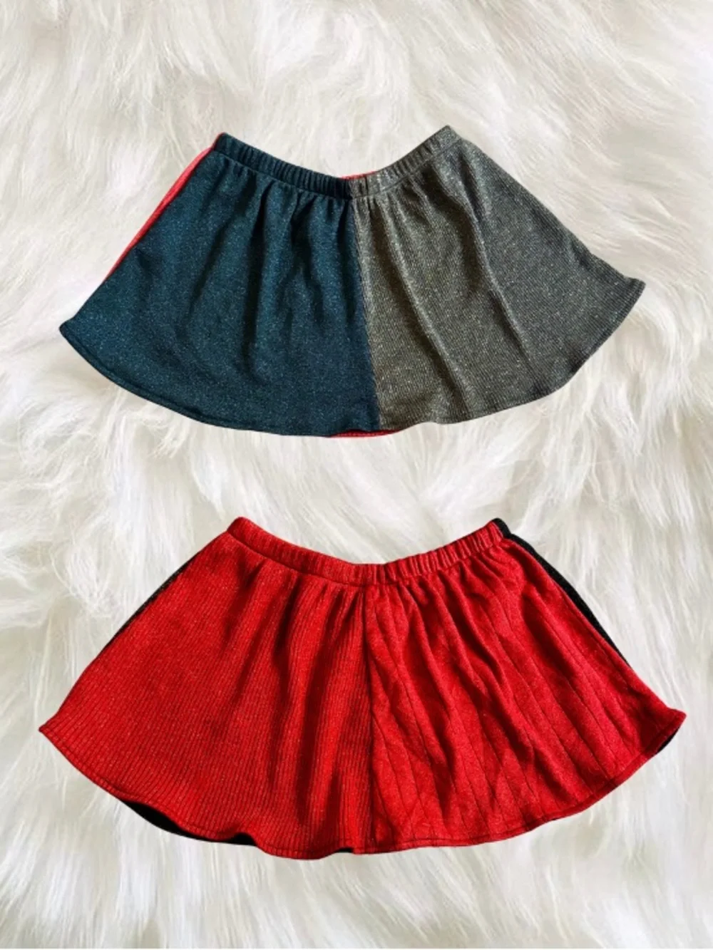 Urban Renewal Urban Outfitters Reworked Metallic Colorblock Mini Skirt S/M